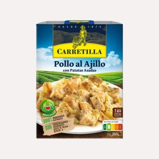 Carretilla Pollo al Ajillo con Patatas Asadas 250 gr