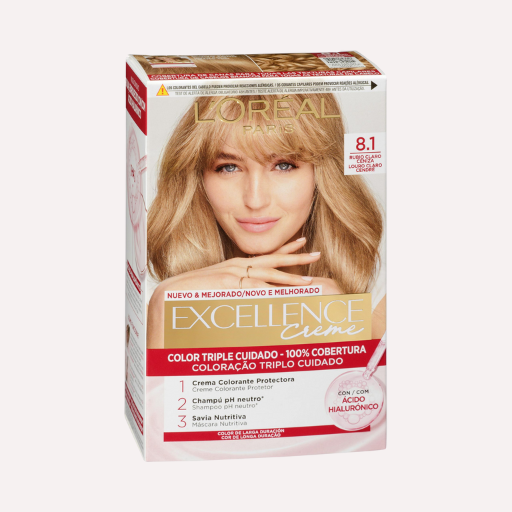 Loreal Excellence Creme Tinte Permanente 8.1 Rubio Claro Ceniza