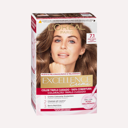 Loreal Excellence Creme Tinte Permanente 7.1 Rubio Ceniza