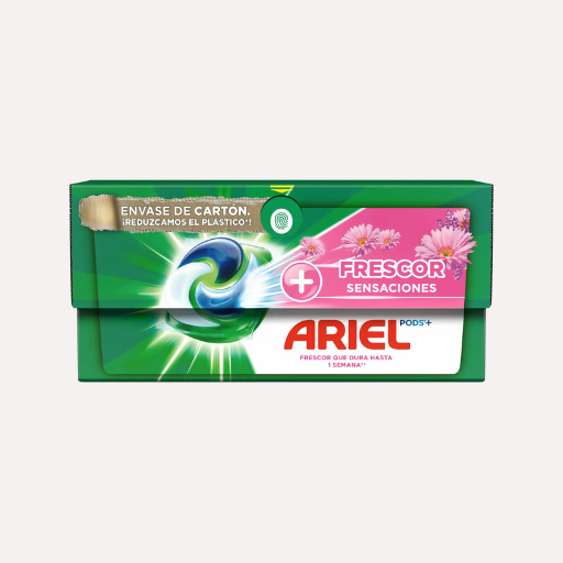 Ariel Detergente Extra Frescor Sensaciones 19+8 ud